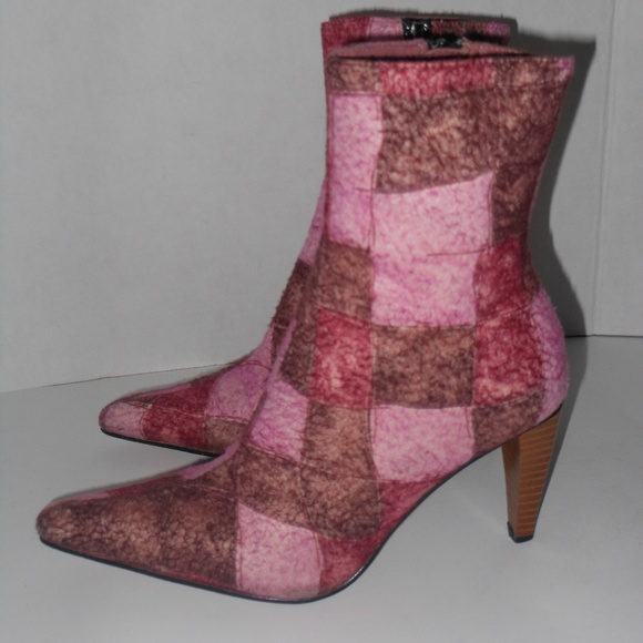 multi coloured ankle boots